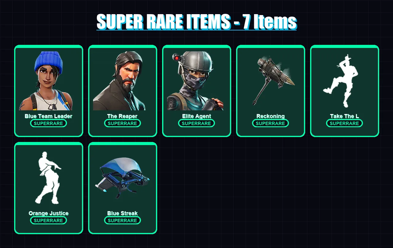 [PS4/PS5/XBOX/PC] | Blue Team Leader | The Reaper | Elite Agent | Omega | Drift | 21 skin | 14 pickaxe | 19 emote | 21 glider | Lv313