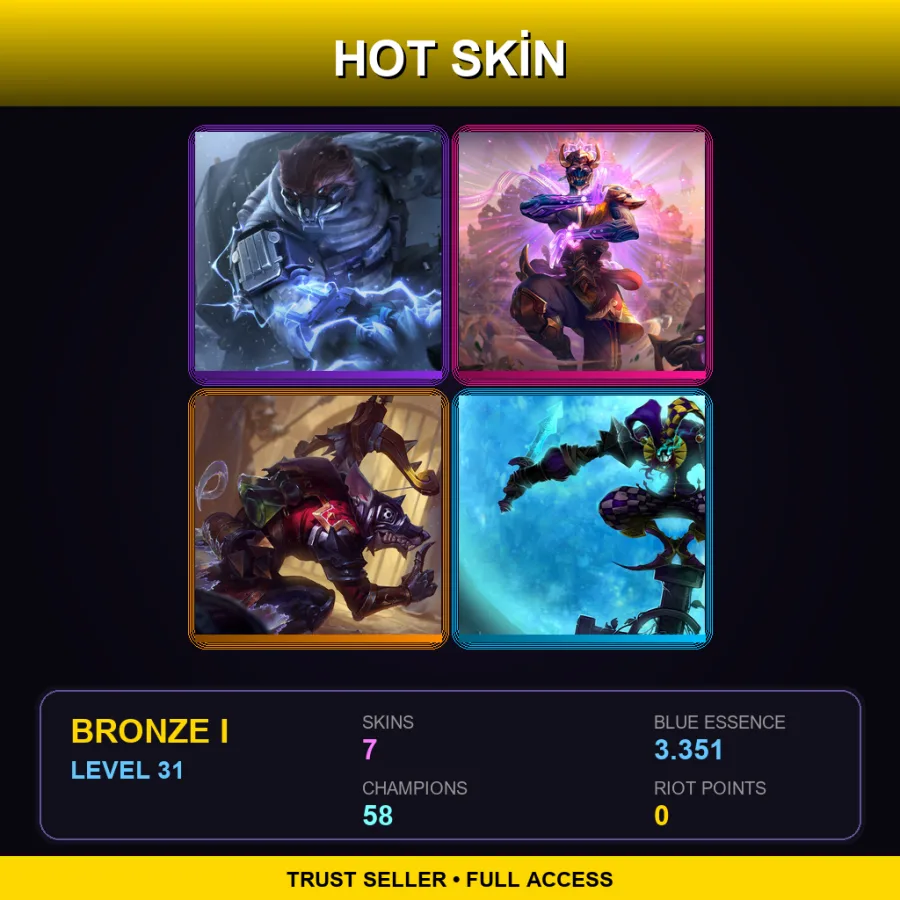 NA | Lv31 | Bronze I | 7 Skin | 58 Champ
