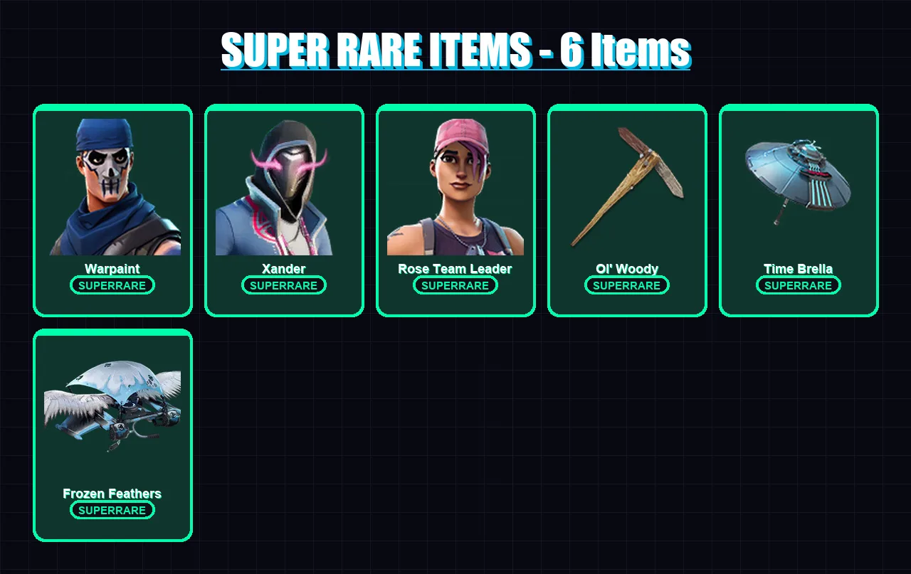 [PC/PSN] | Warpaint | Xander | Rose Team Leader | Renzo the Destroyer | Sorana | 101 skin | 125 pickaxe | 112 emote | 103 glider | Lv1711