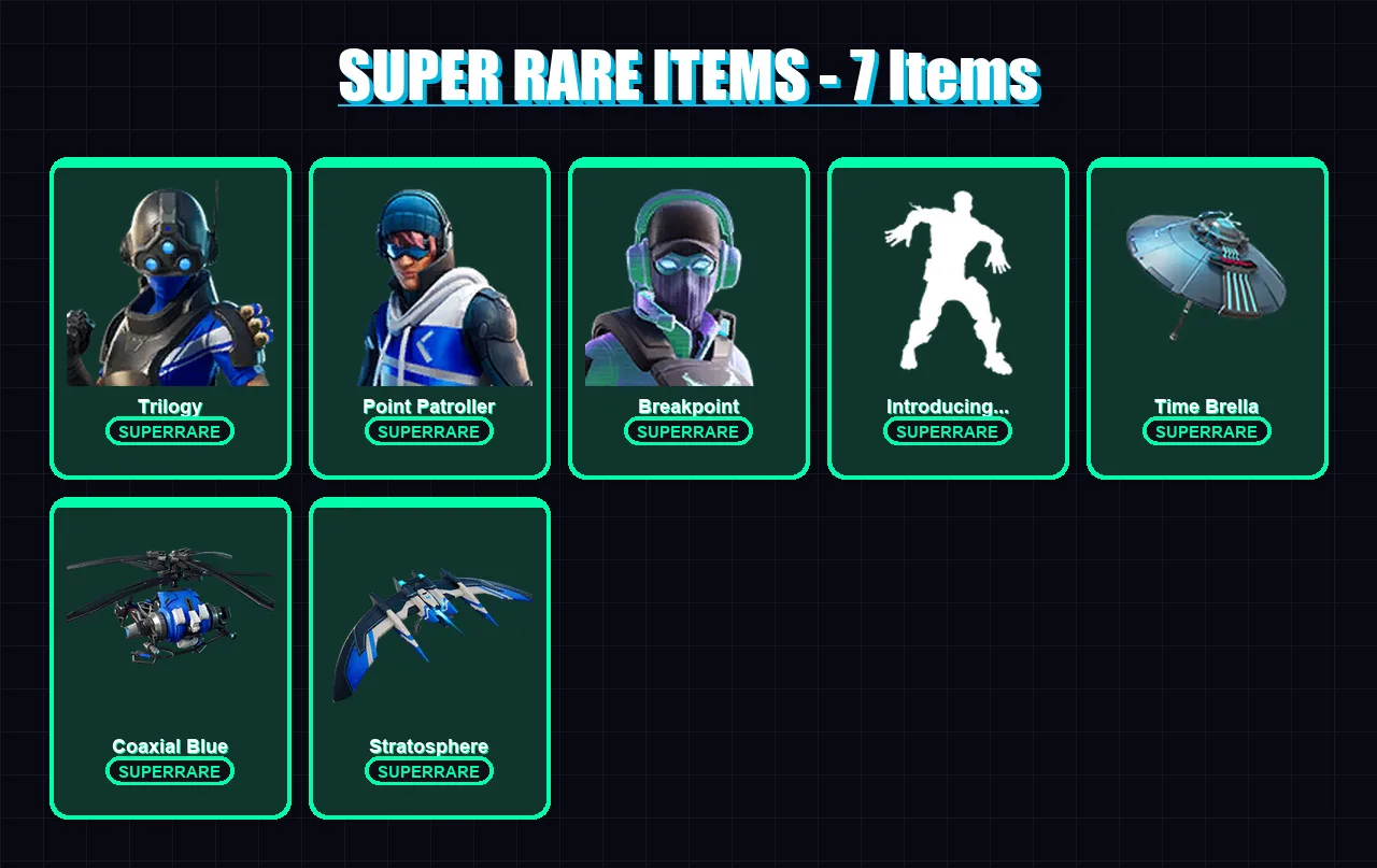 [PC/XBOX] | Trilogy | Point Patroller | Breakpoint | Gear Specialist Maya | Catalyst | 137 skin | 118 pickaxe | 95 emote | 93 glider | Lv1172