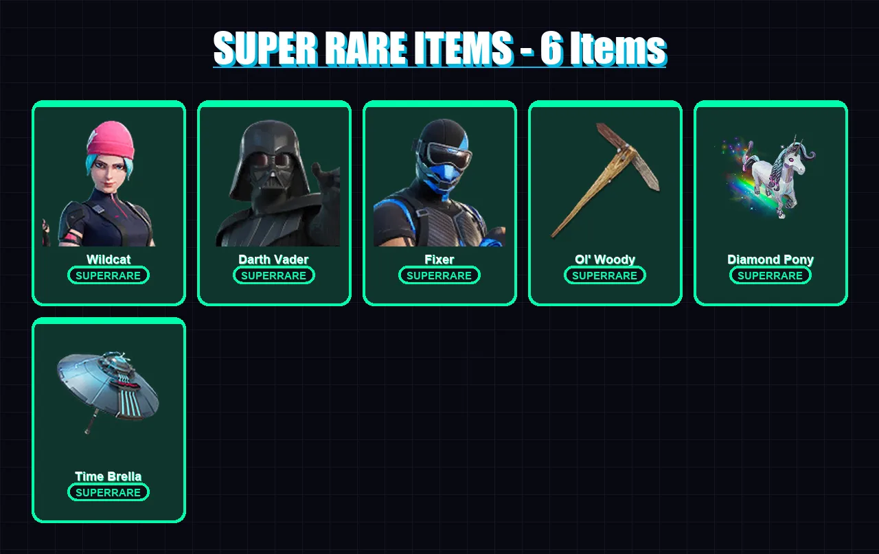 [PC] | Wildcat | Darth Vader | Fixer | Kymera | Spire Assassin | 268 skin | 302 pickaxe | 206 emote | 207 glider | Lv3420