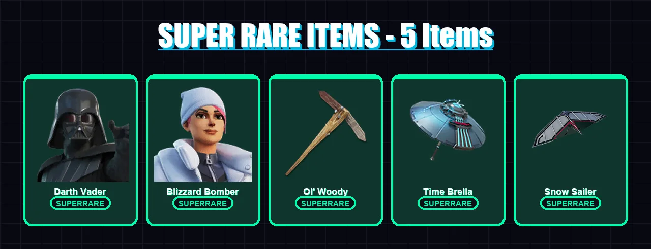 [PS4/PS5/XBOX/PC] | Darth Vader | Blizzard Bomber | The Ageless | Spectra Knight | Blaze | 102 skin | 197 pickaxe | 143 emote | 140 glider | Lv3984