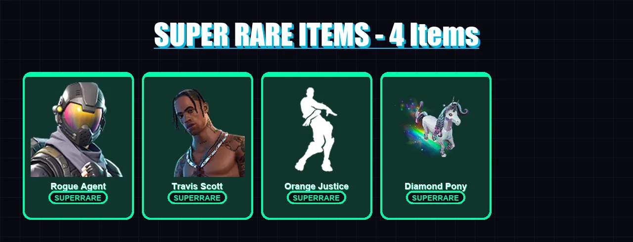 [PC/XBOX/PSN] | Rogue Agent | Travis Scott | Deadpool | Love Ranger | Raven | 52 skin | 37 pickaxe | 54 emote | 38 glider | Lv476