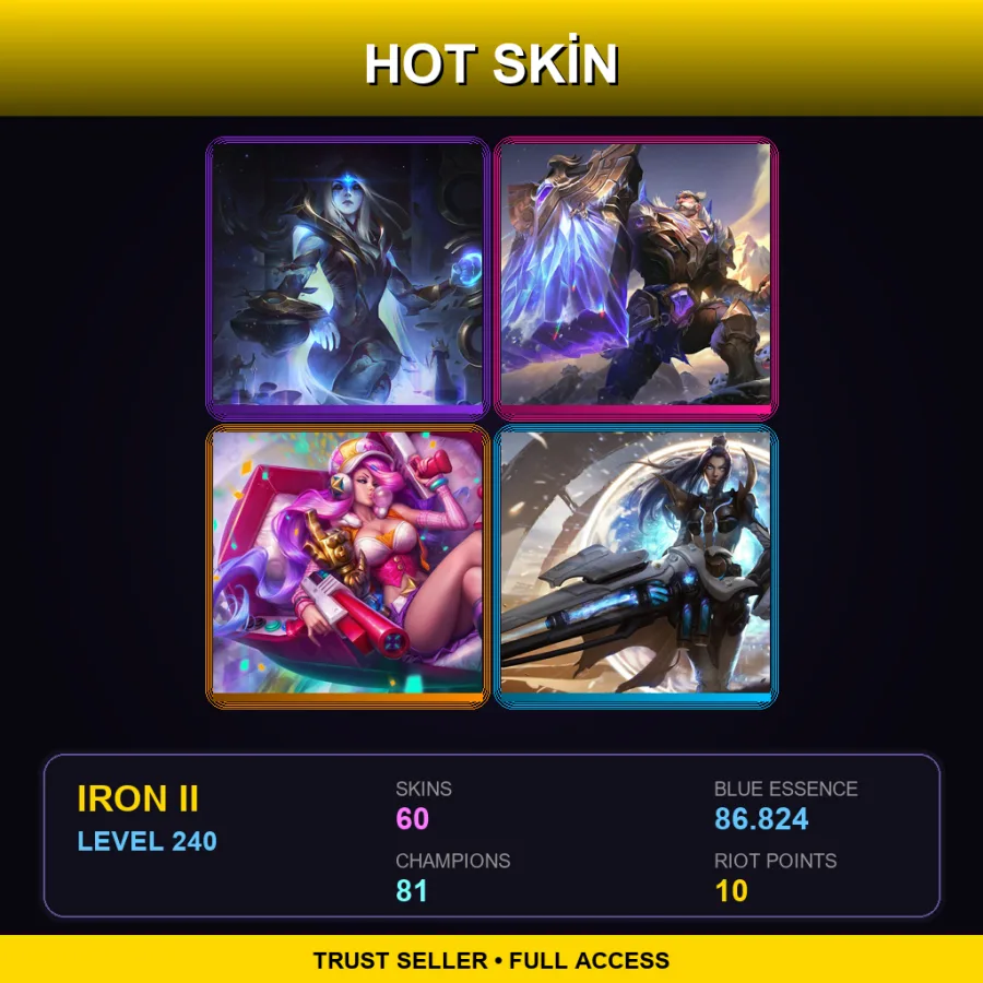 LAS | Lv240 | Iron II | 60 Skin | 81 Champ — Star Guardian Miss Fortune