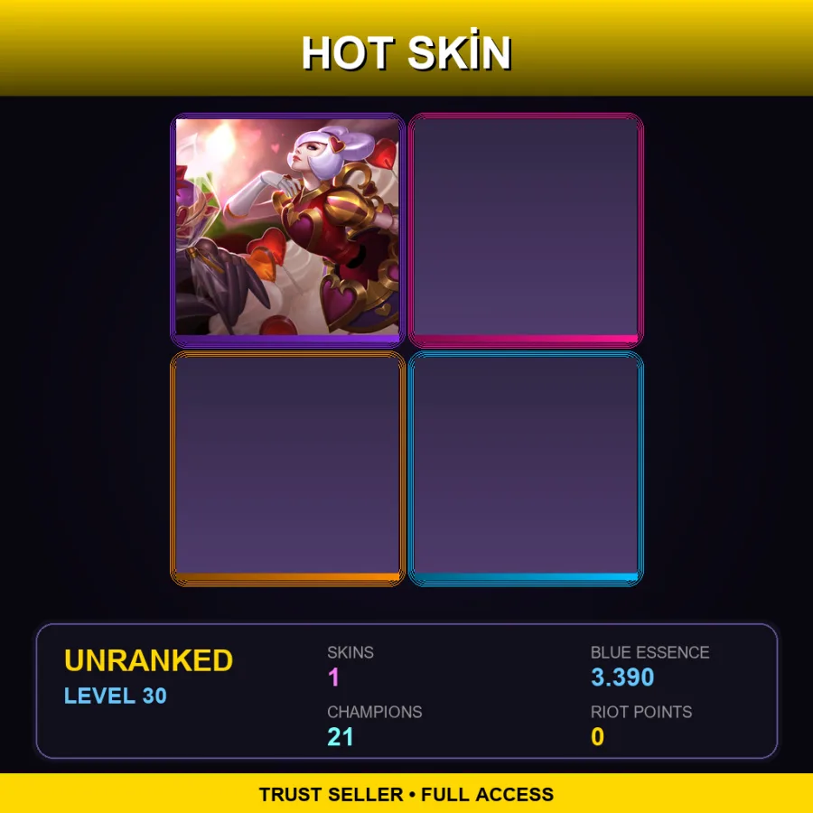 EUW | Lv30 | Unranked | 1 Skin | 21 Champ — LoL account