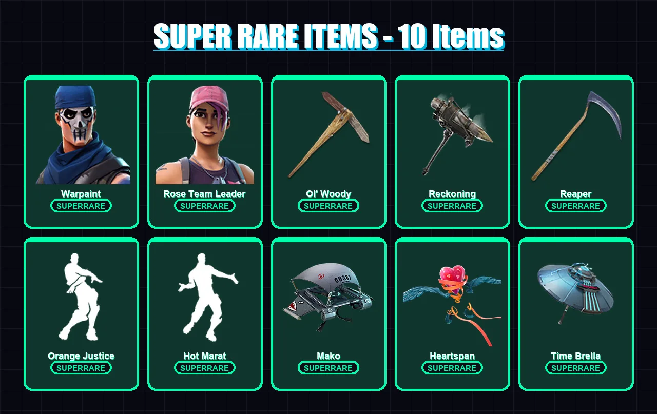 [PC/XBOX/PSN] | Warpaint | Rose Team Leader | Lynx | The Ice King | The Scientist | 88 skin | 98 pickaxe | 87 emote | 109 glider | Lv1377