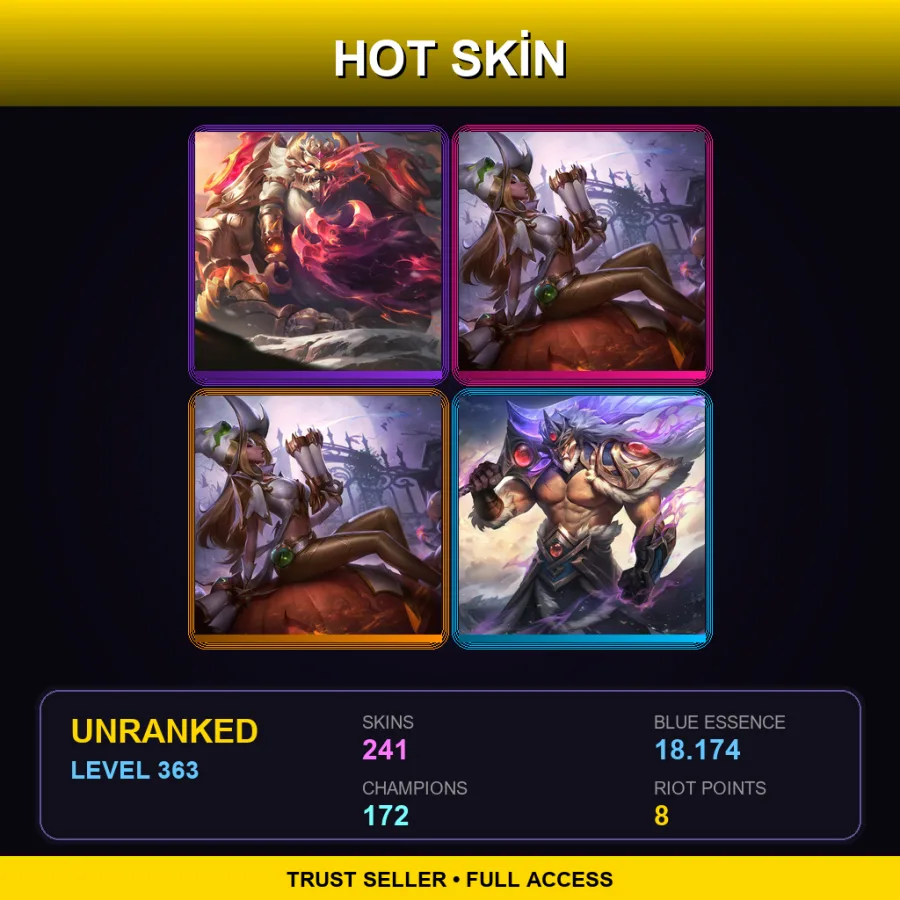 EUNE | Lv363 | Unranked | 241 Skin | 172 Champ — Dunkmaster Darius