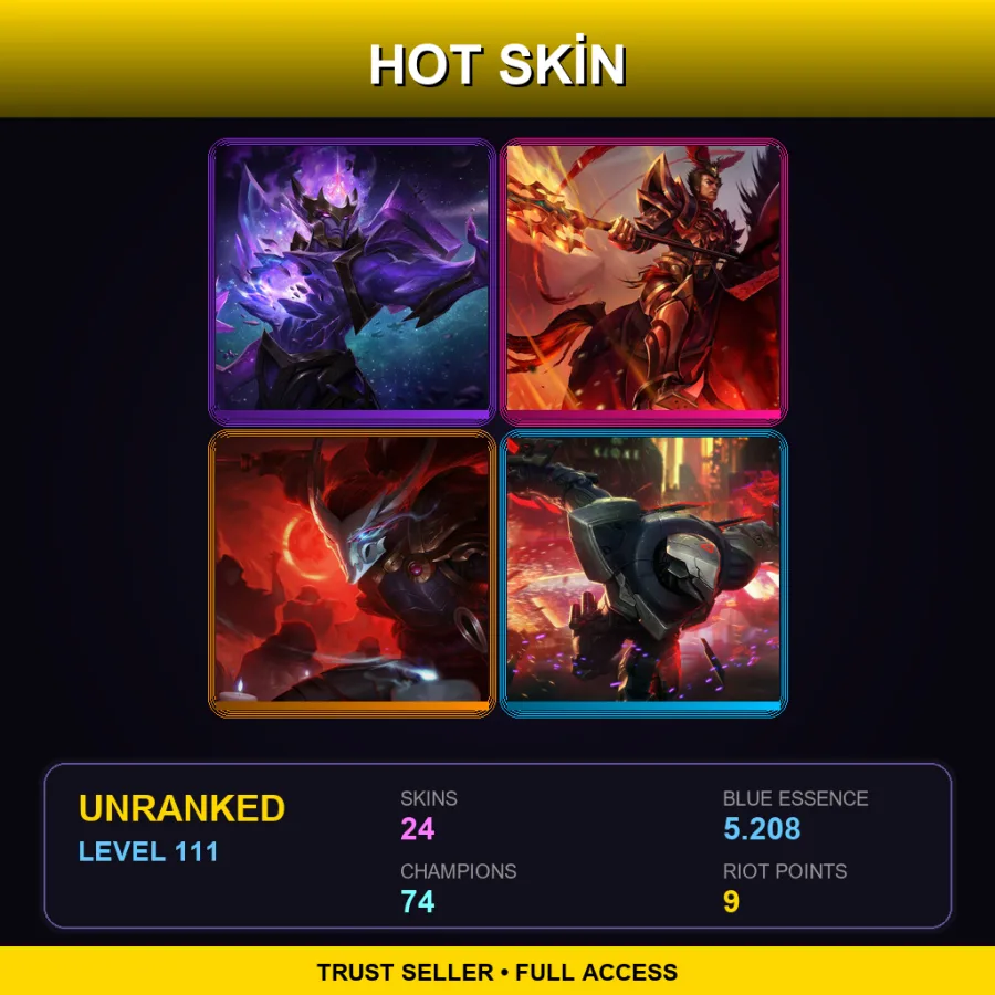 VN | Lv111 | Unranked | 24 Skin | 74 Champ — Infernal Diana