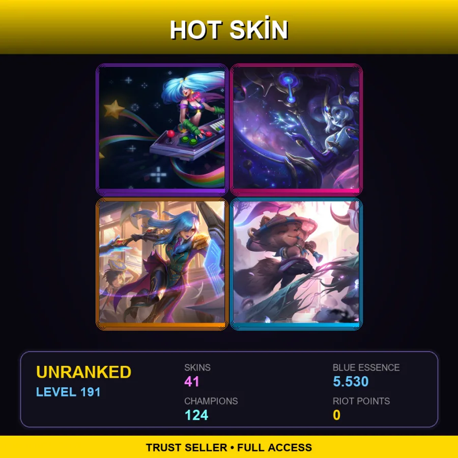 TR | Lv191 | Unranked | 41 Skin | 124 Champ