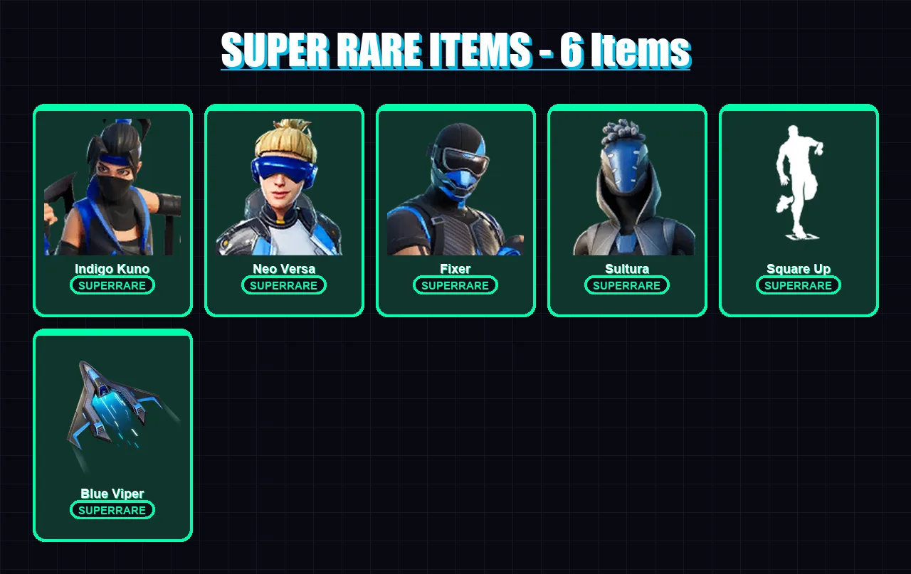[PC/XBOX/PSN] | Indigo Kuno | Neo Versa | Lara Croft | Fixer | Sultura | 70 skin | 110 pickaxe | 66 emote | 86 glider | Lv1365