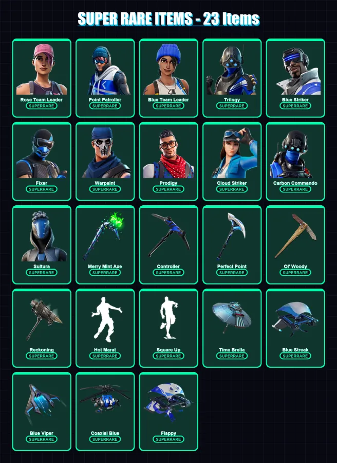 [PS4/PS5/XBOX/PC] | Rose Team Leader | Point Patroller | Blue Team Leader | 69 skin | Lv1141