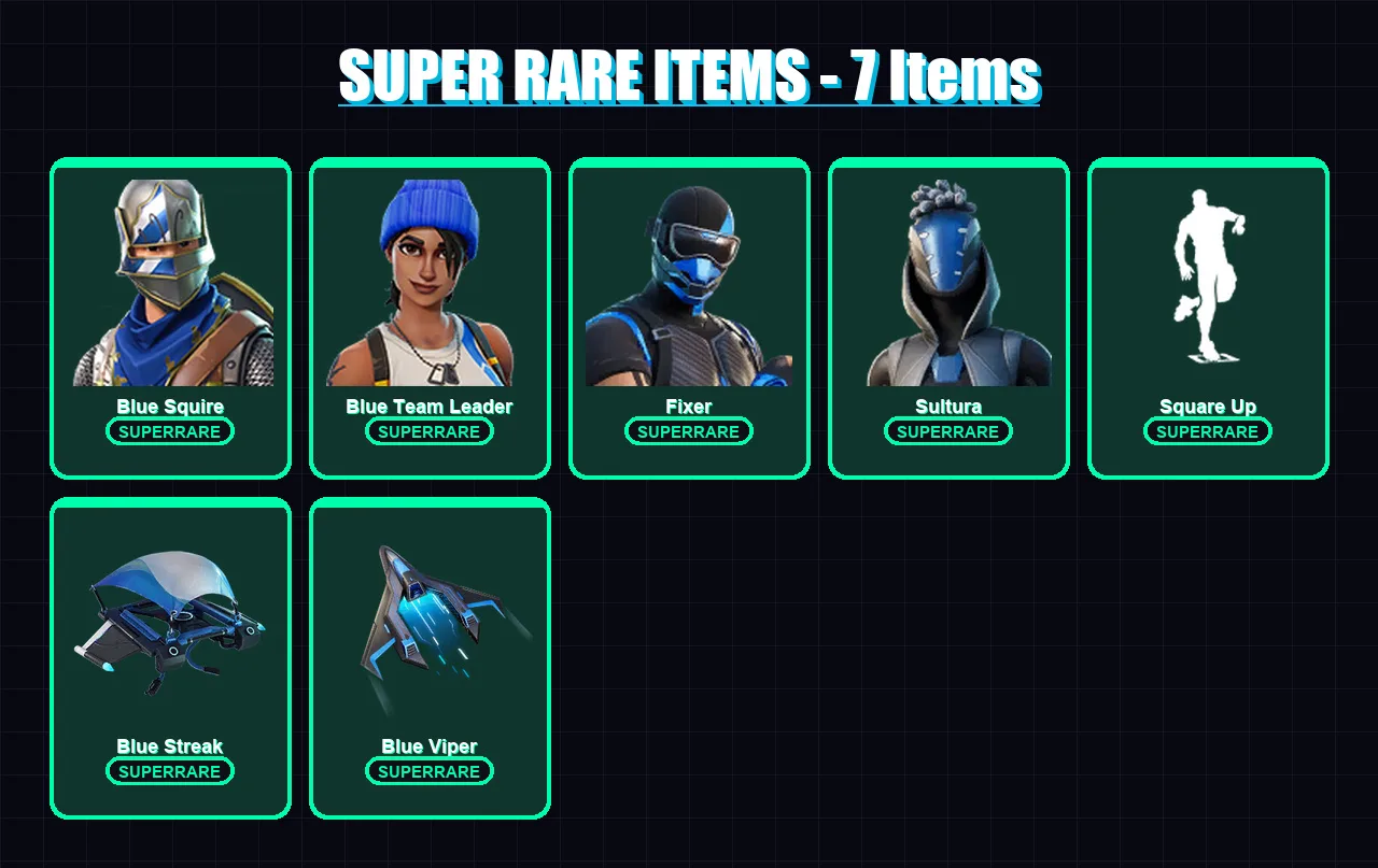 [PS4/PS5/XBOX/PC] | Blue Squire | Blue Team Leader | Fixer | Sultura | Kymera | 39 skin | 29 pickaxe | 45 emote | 28 glider | Lv434