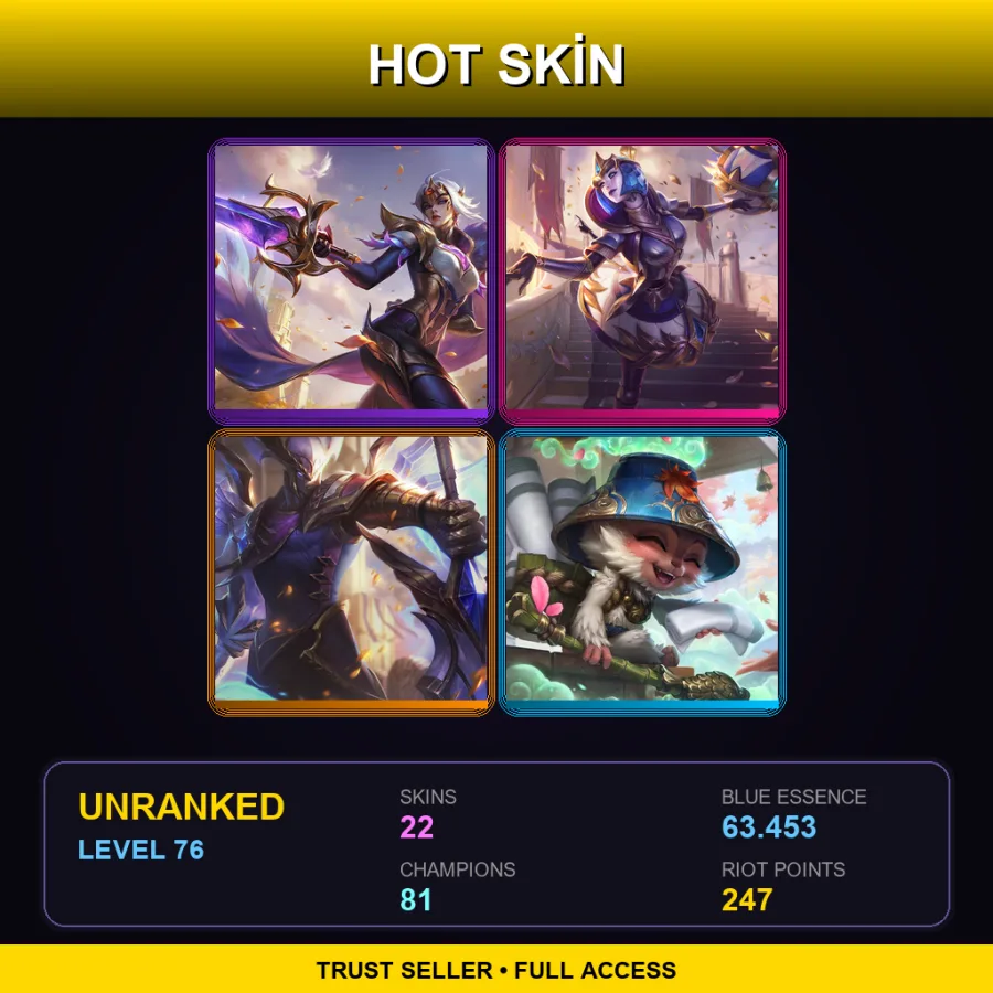 VN | Lv76 | Unranked | 22 Skin | 81 Champ