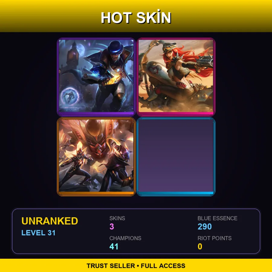 BR | Lv31 | Unranked | 3 Skin | 41 Champ