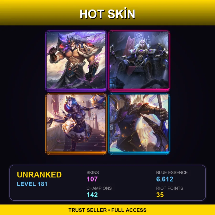 BR | Lv181 | Unranked | 107 Skin | 142 Champ