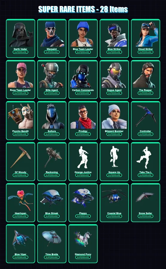 [PS4/PS5/XBOX/PC] | Darth Vader | Warpaint | Blue Team Leader | 424 skin | Lv2591