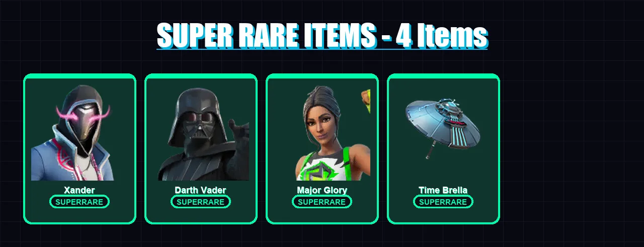 [PC] | Xander | Darth Vader | Major Glory | Blaze | Menace | 156 skin | 179 pickaxe | 159 emote | 168 glider | Lv2682