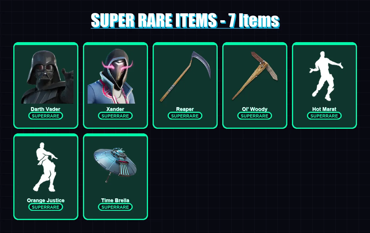 [PC/PSN] | Darth Vader | Xander | The Visitor | Vendetta | Kado Thorne | 237 skin | 304 pickaxe | 255 emote | 263 glider | Lv5412