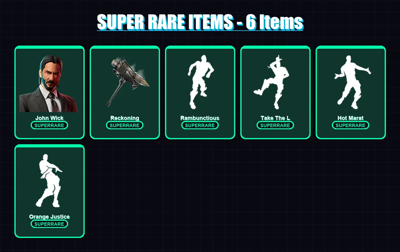 [PS4/PS5/XBOX/PC] | John Wick | Zenith | Raz | The Ageless | The Ice King | 167 skin | 156 pickaxe | 159 emote | 156 glider | Lv2128