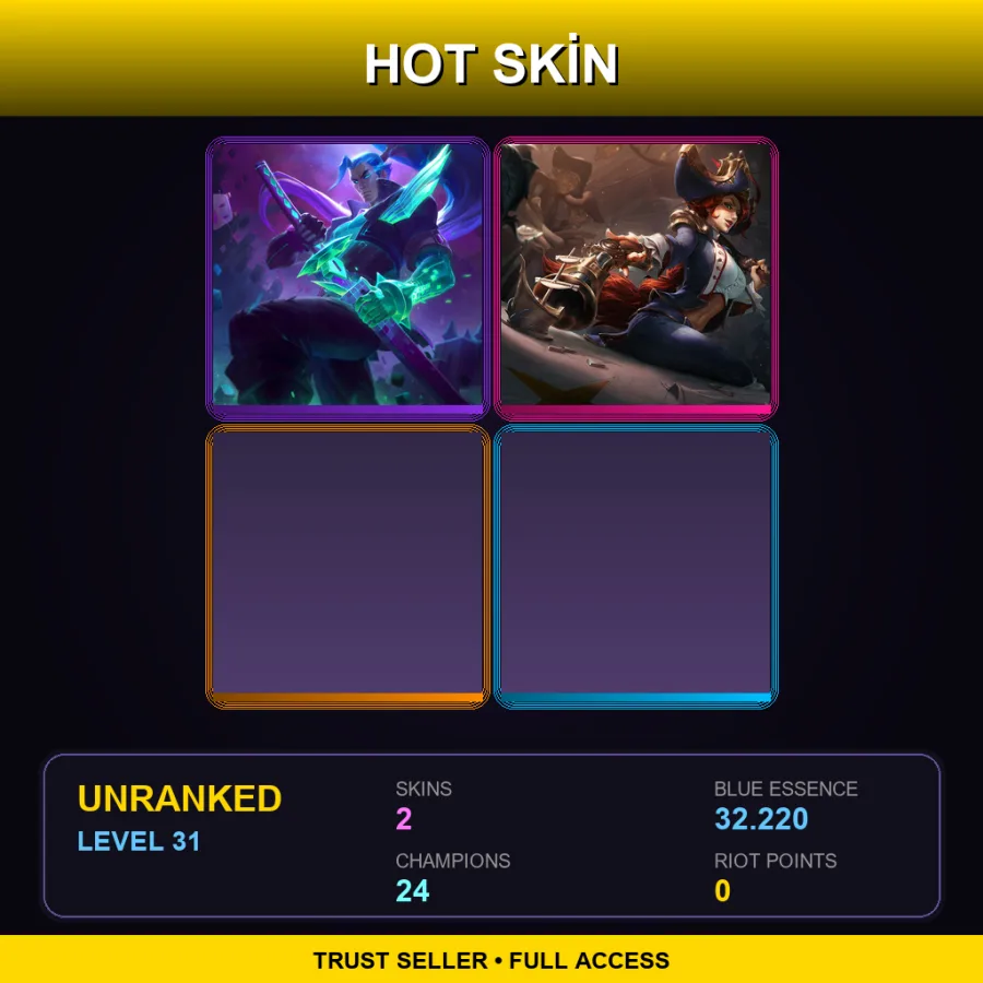 EUW | Lv31 | Unranked | 2 Skin | 24 Champ