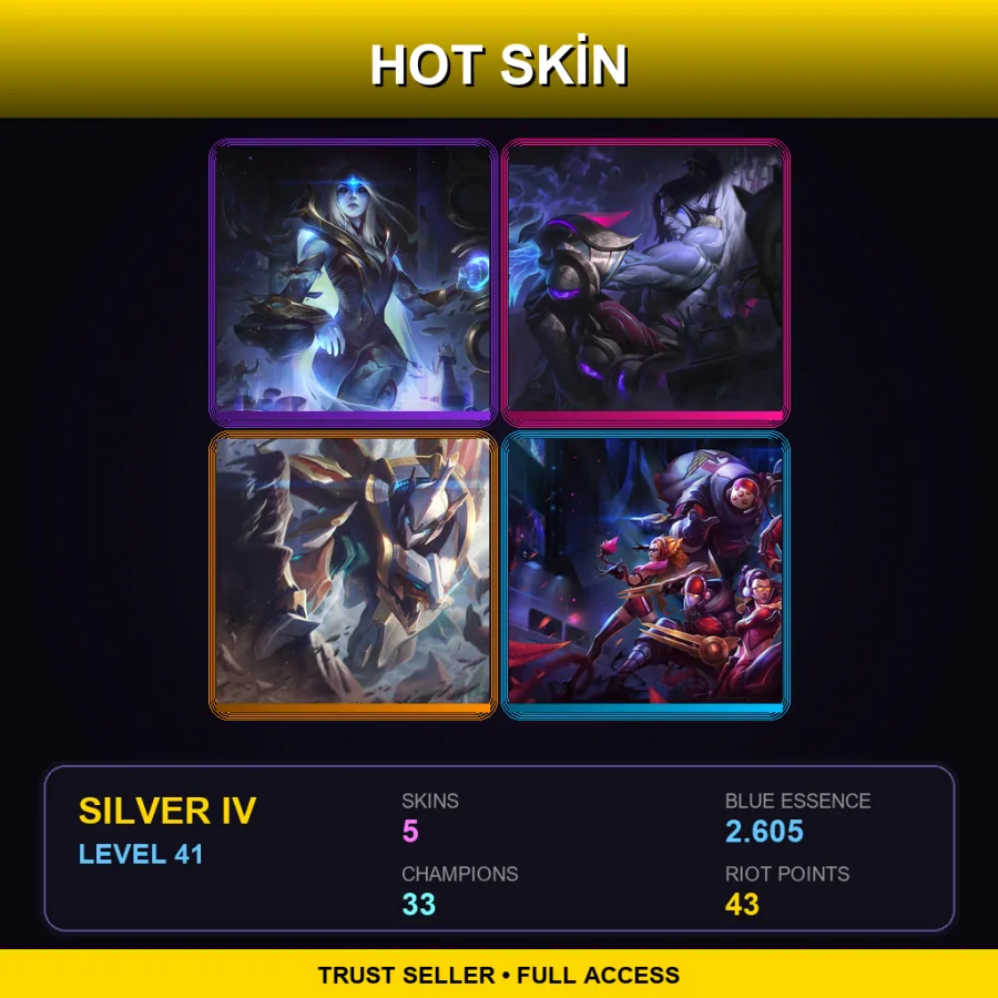 TR | Lv41 | Silver IV | 5 Skin | 33 Champ