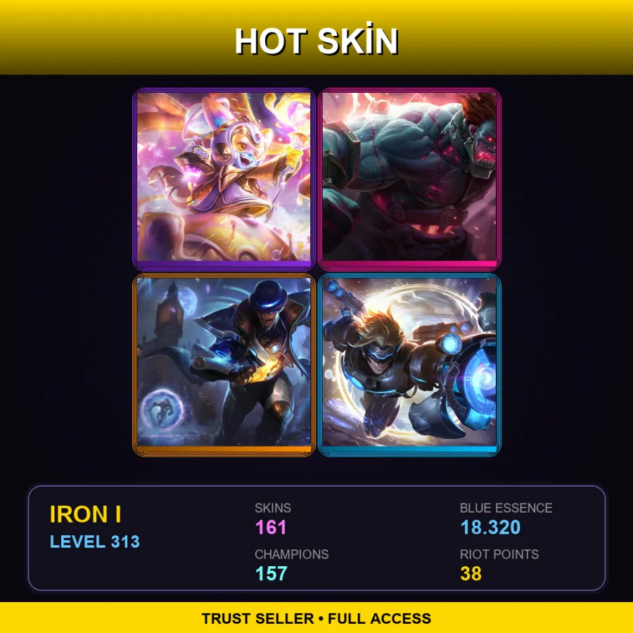 BR | Lv313 | Iron I | 161 Skin | 157 Champ