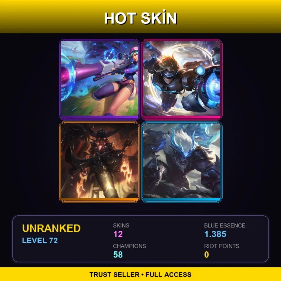 LAN | Lv72 | Unranked | 12 Skin | 58 Champ — Infernal Mordekaiser