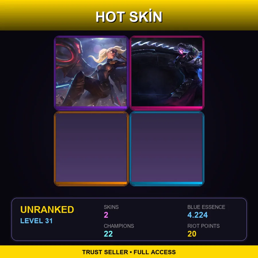 LAN | Lv31 | Unranked | 2 Skin | 22 Champ — Headhunter Master Yi