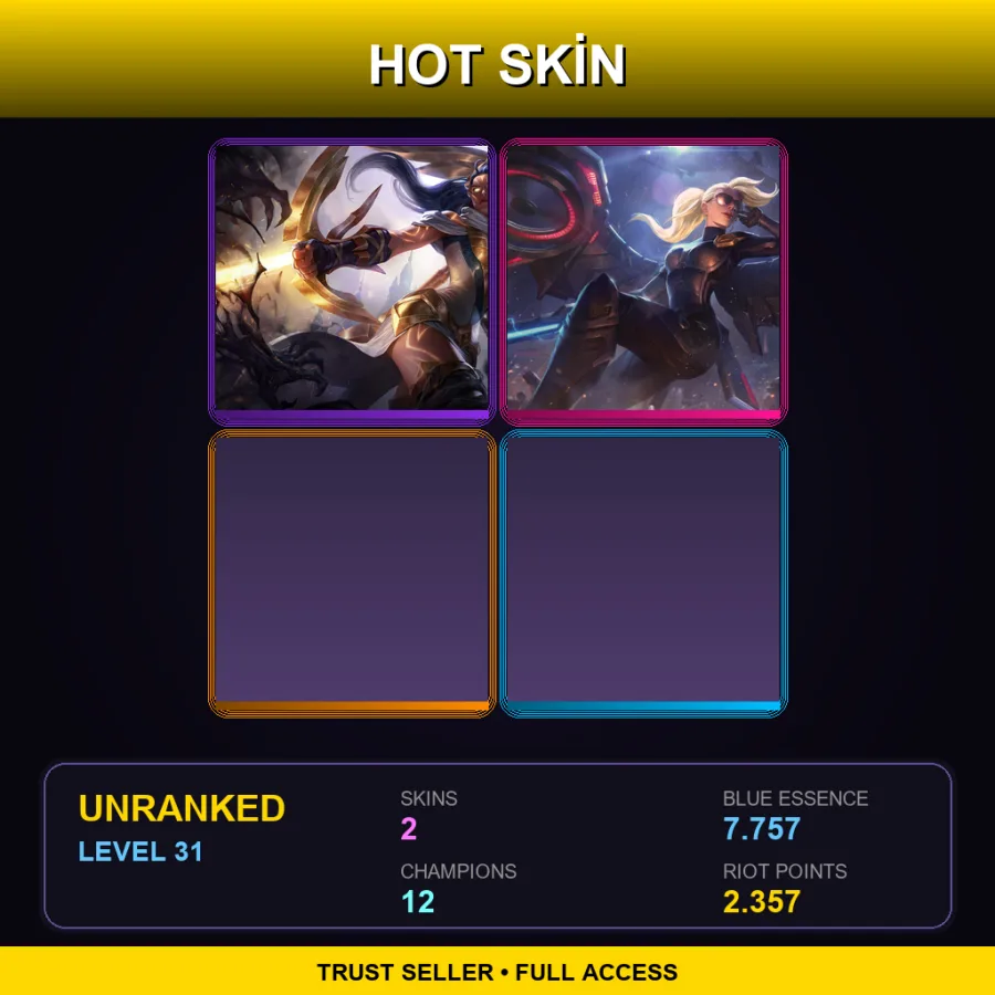 LAS | Lv31 | Unranked | 2 Skin | 12 Champ