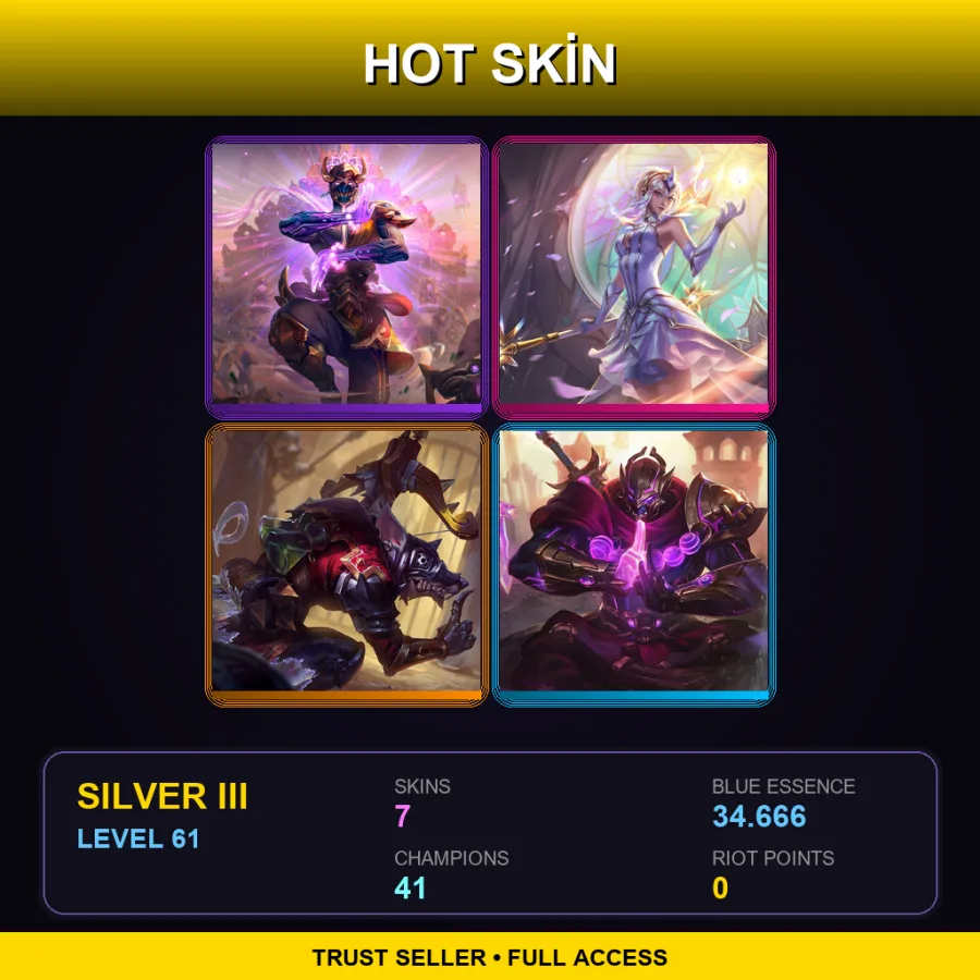 OCE | Lv61 | Silver III | 7 Skin | 41 Champ