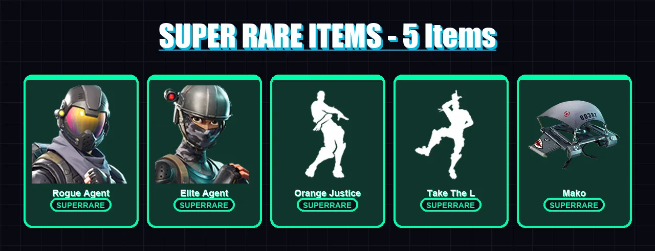 [PC] | Rogue Agent | Elite Agent | Malik | Dark Voyager | Mandalorian | 64 skin | 77 pickaxe | 51 emote | 71 glider | Lv1065