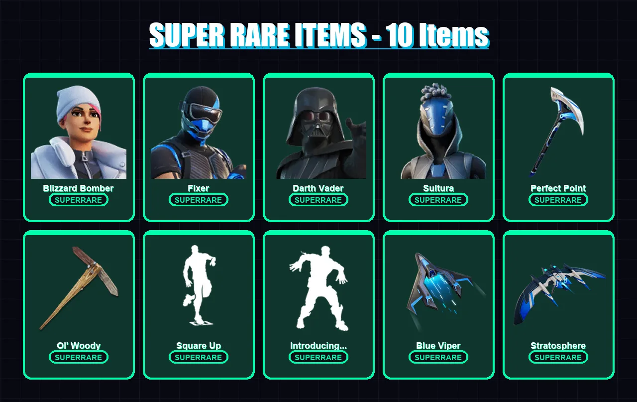 [PC] | Blizzard Bomber | Fixer | Darth Vader | Sultura | Torin | 89 skin | 138 pickaxe | 99 emote | 108 glider | Lv1666