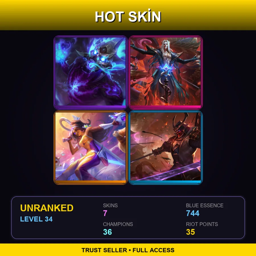 TR | Lv34 | Unranked | 7 Skin | 36 Champ