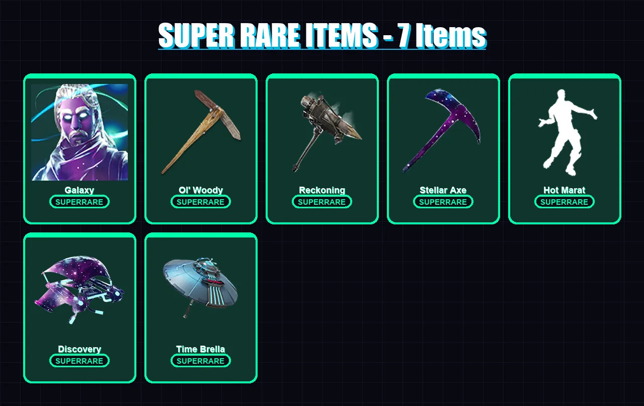 [PS4/PS5/XBOX/PC] | Galaxy | Omegarok | Zenith | Mizuki | Ruin | 169 skin | 212 pickaxe | 164 emote | 178 glider | Lv2256