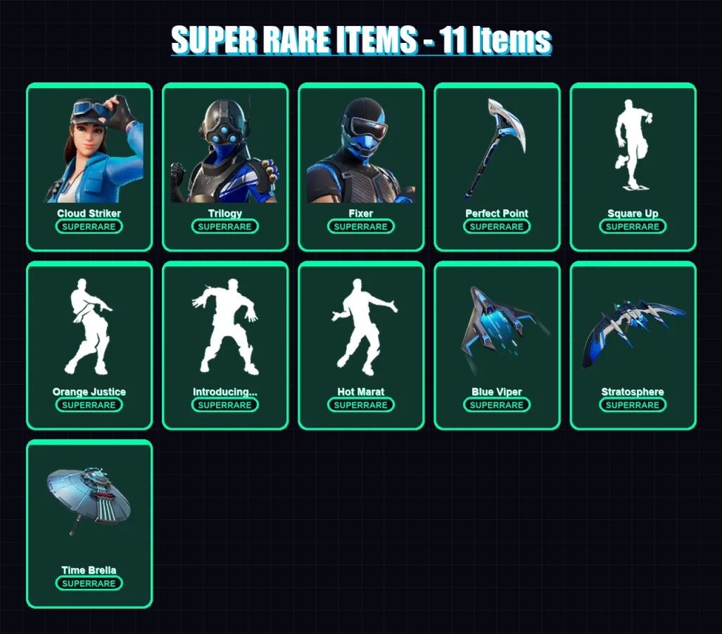 [PS4/PS5/XBOX/PC] | Cloud Striker | Trilogy | Fixer | Mandalorian | Ruin | 137 skin | 154 pickaxe | 144 emote | 152 glider | Lv2478