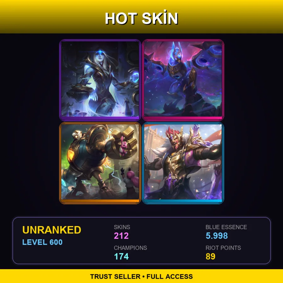 LAS | Lv600 | Unranked | 212 Skin | 174 Champ — Battle Principal Yuumi