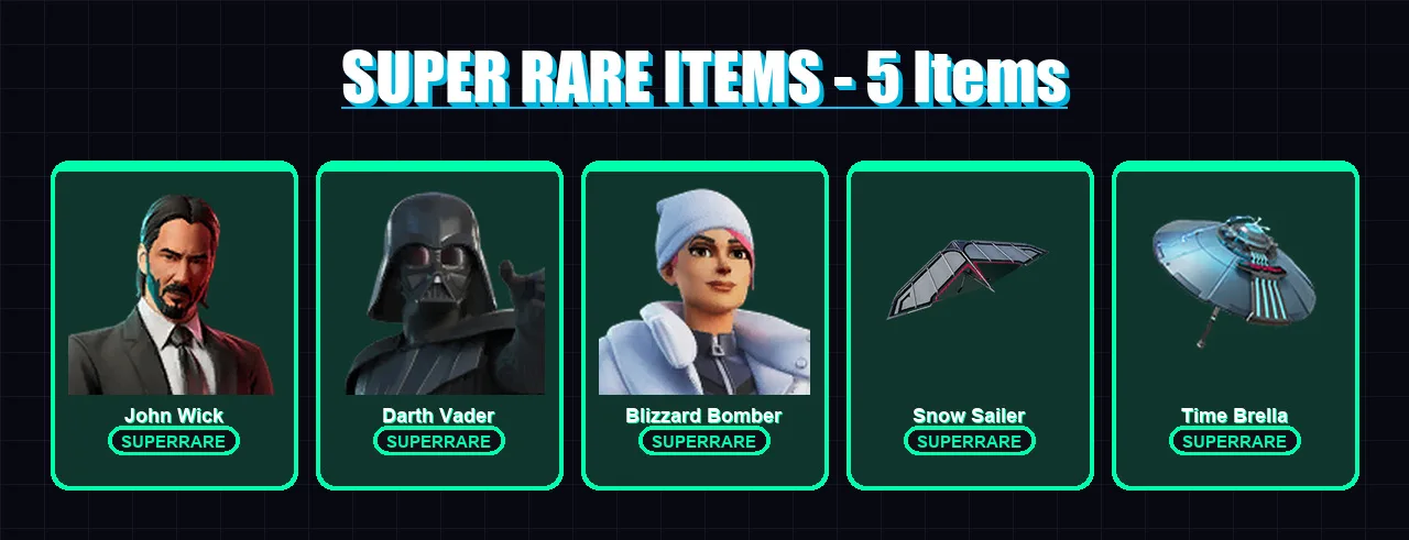 [PC/XBOX] | John Wick | Darth Vader | Blizzard Bomber | Backlash | Lynx | 83 skin | 126 pickaxe | 100 emote | 107 glider | Lv1704