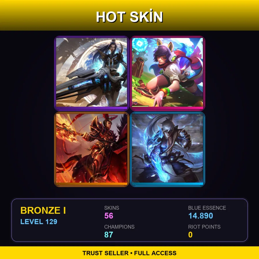 LAS | Lv129 | Bronze I | 56 Skin | 87 Champ