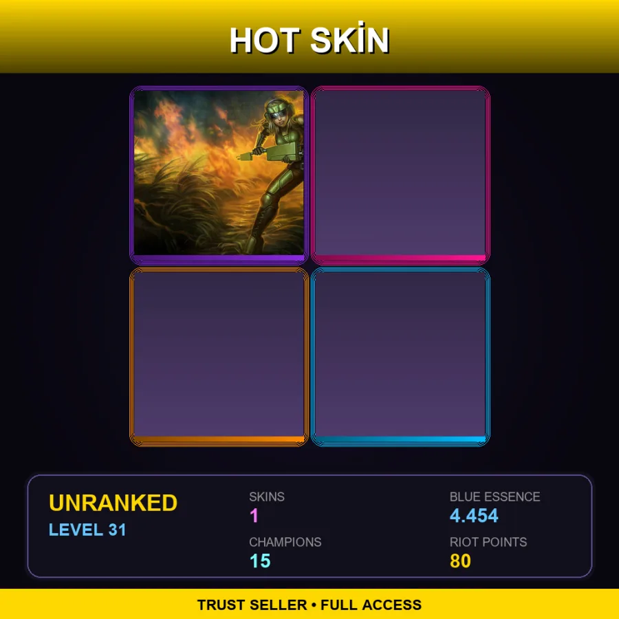 LAN | Lv31 | Unranked | 1 Skin | 15 Champ