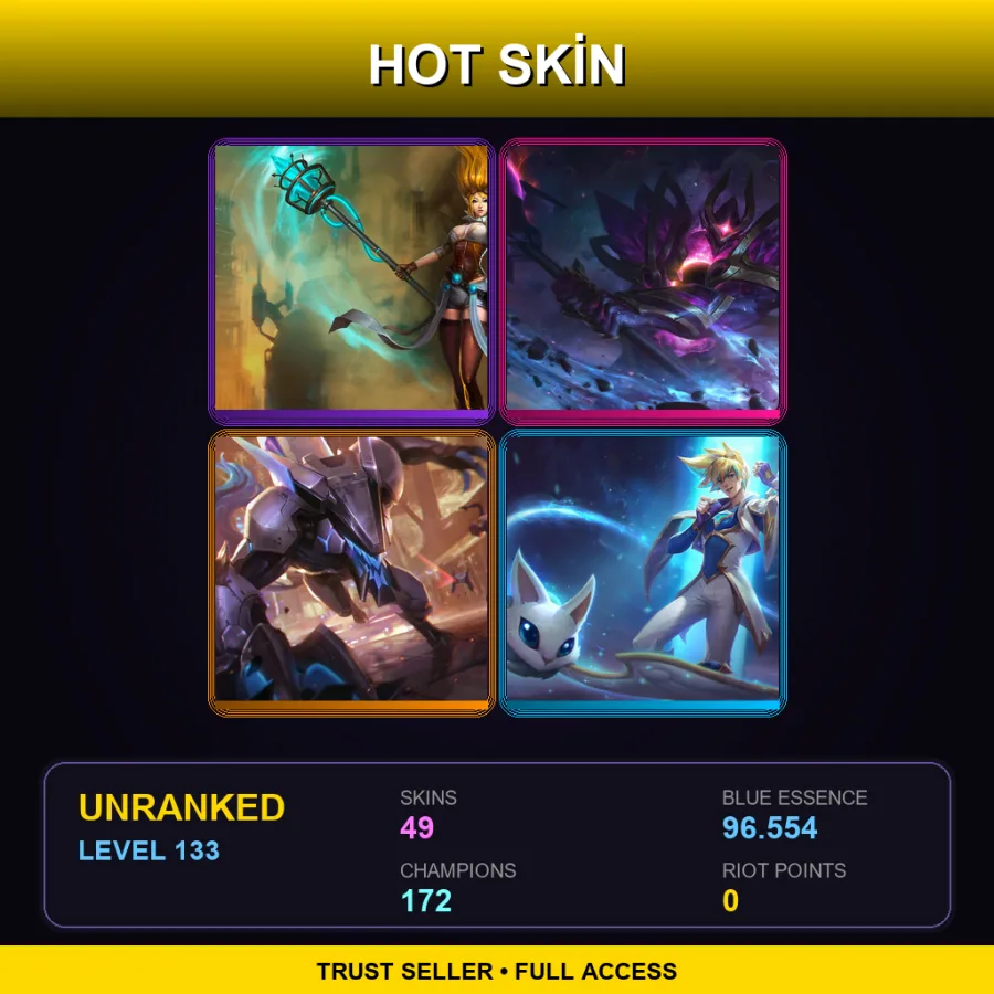 VN | Lv133 | Unranked | 49 Skin | 172 Champ — Odyssey Yasuo