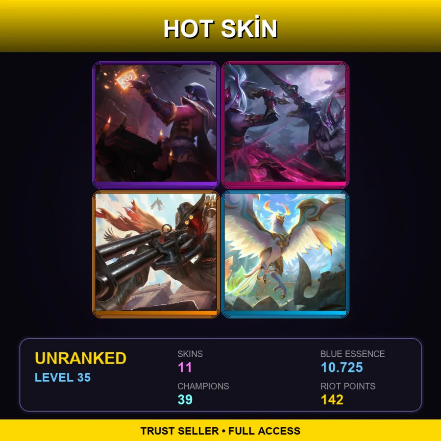 EUNE | Lv35 | Unranked | 11 Skin | 39 Champ
