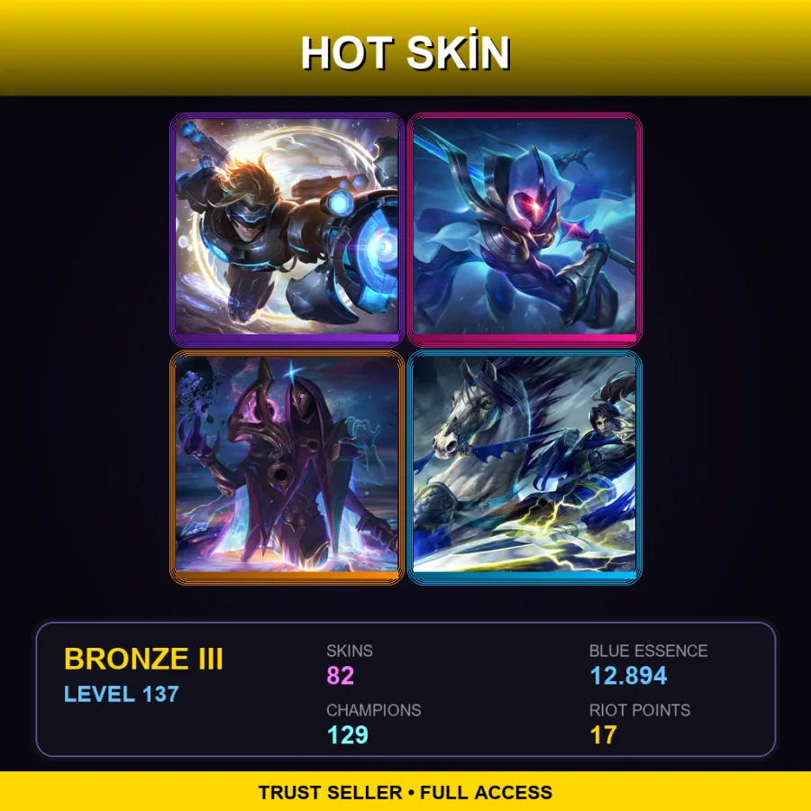 SG | Lv137 | Bronze III | 82 Skin | 129 Champ
