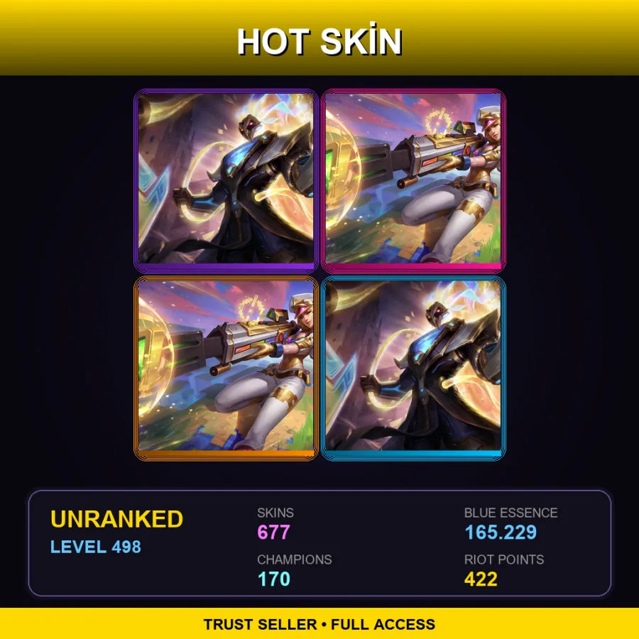 EUW | Lv498 | Unranked | 677 Skin | 170 Champ