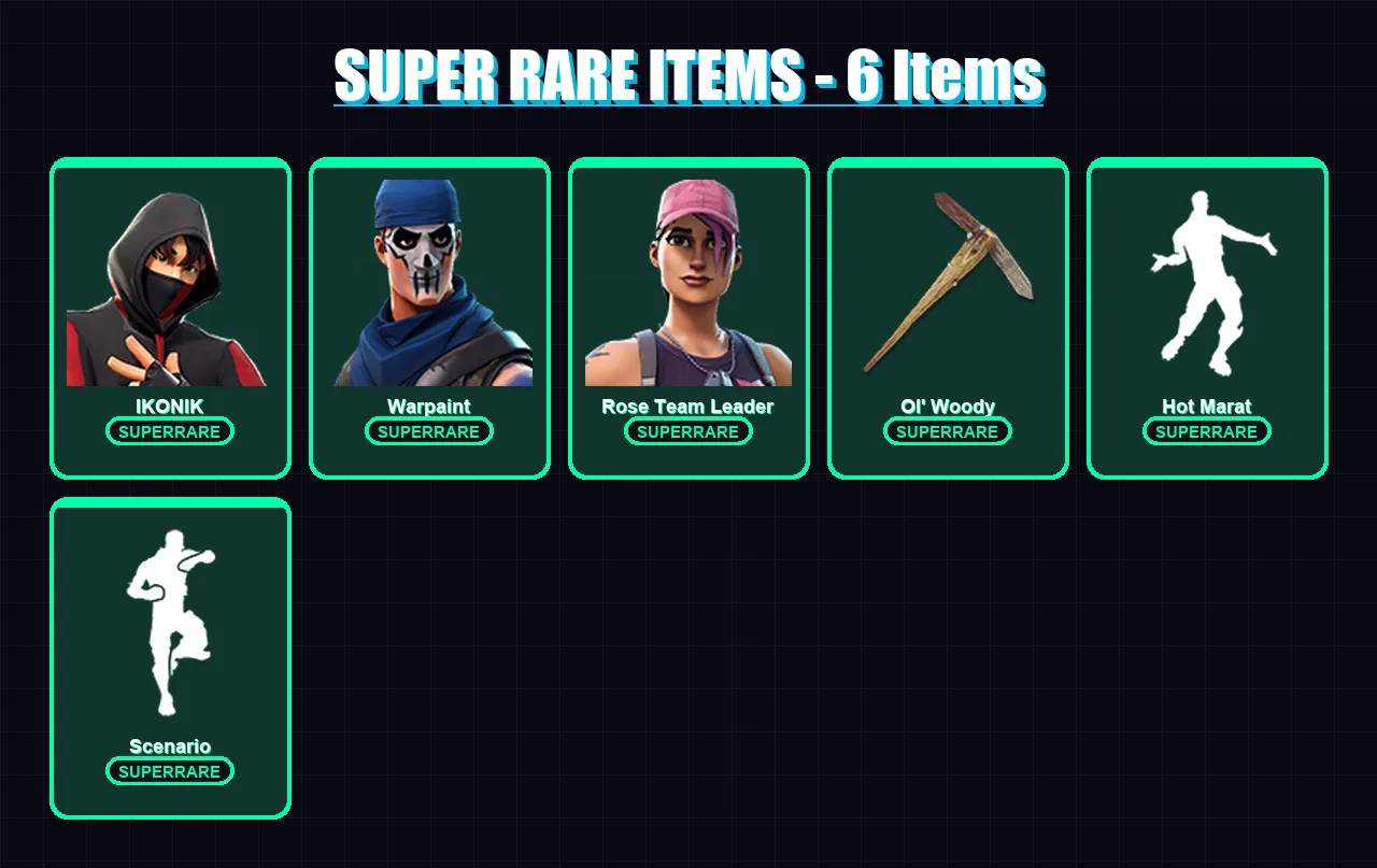 [PC/XBOX/PSN] | IKONIK | Warpaint | Rose Team Leader | Gear Specialist Maya | Eternal Knight | 43 skin | 78 pickaxe | 58 emote | 74 glider | Lv863