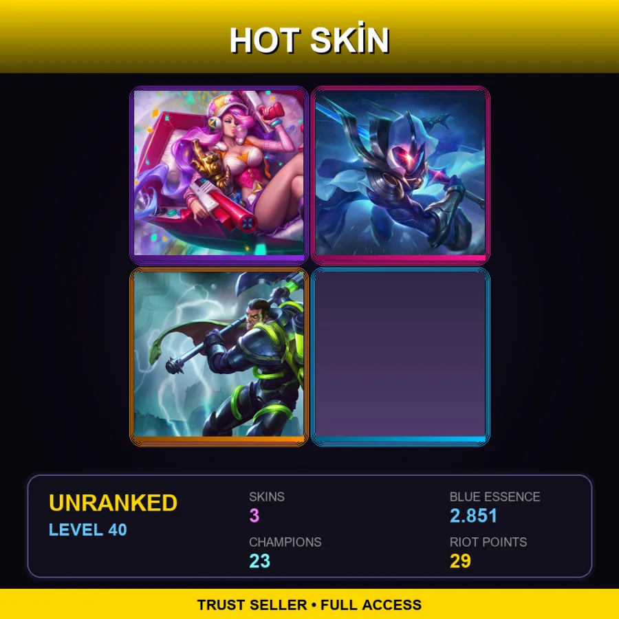 LAS | Lv40 | Unranked | 3 Skin | 23 Champ — Bioforge Darius