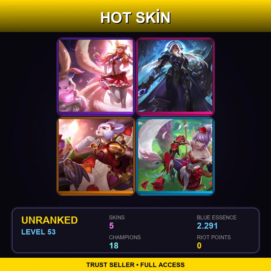 LAS | Lv53 | Unranked | 5 Skin | 18 Champ