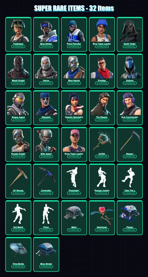 [PS4/PS5/XBOX/PC] | Trailblazer | Blue Striker | Point Patroller | 224 skin | Lv5661
