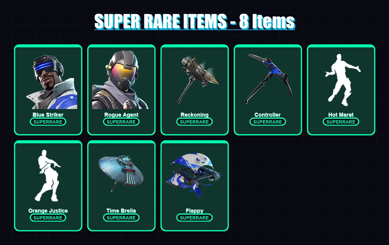 [PS4/PS5/XBOX/PC] | Blue Striker | Rogue Agent | Zenith | The Visitor | Lynx | 67 skin | 84 pickaxe | 85 emote | 85 glider | Lv1456