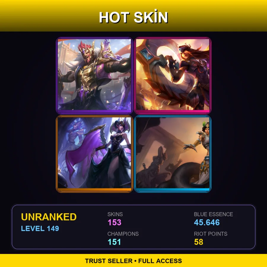 LAS | Lv149 | Unranked | 153 Skin | 151 Champ