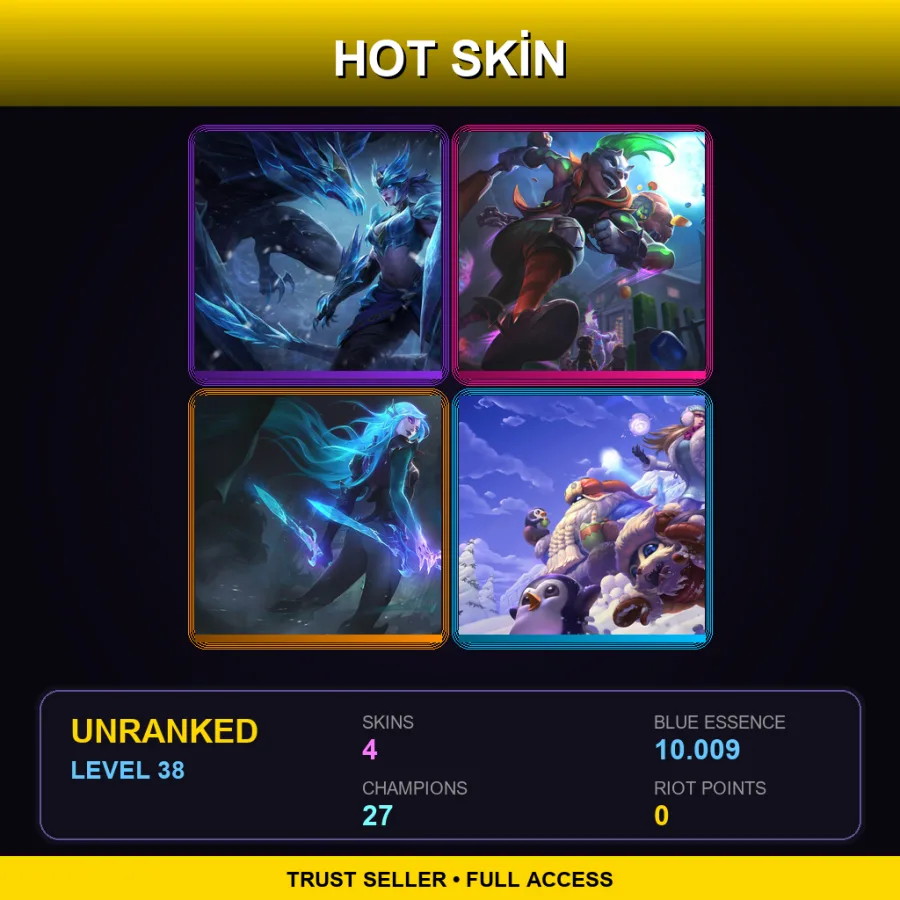 LAN | Lv38 | Unranked | 4 Skin | 27 Champ